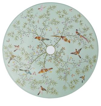 Dessert plate n°1 turquoise background - Raynaud
